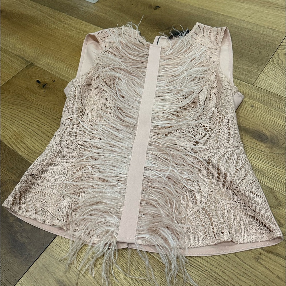 BCBG feather top